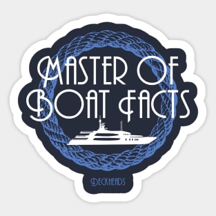 Master of Boat Facts Sticker